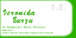 veronika burzu business card